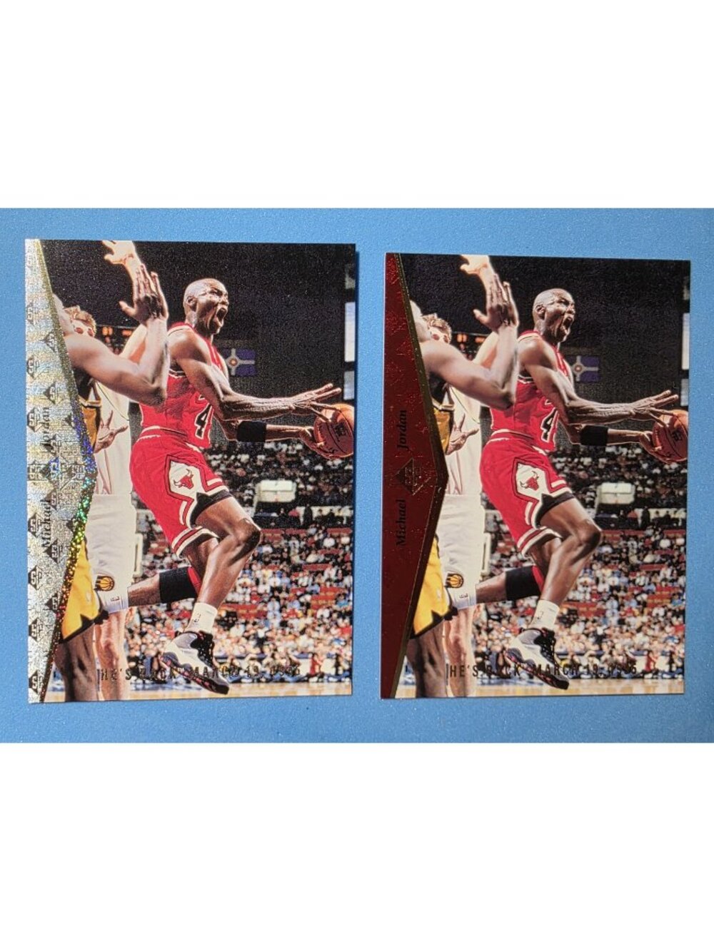1994-95 Upper Deck SP #MJ1 Michael Jordan He’s Back Silver & Red Holofoil SP